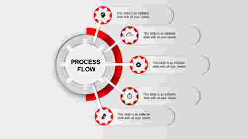 ppt template for process flow-process flow-red-5